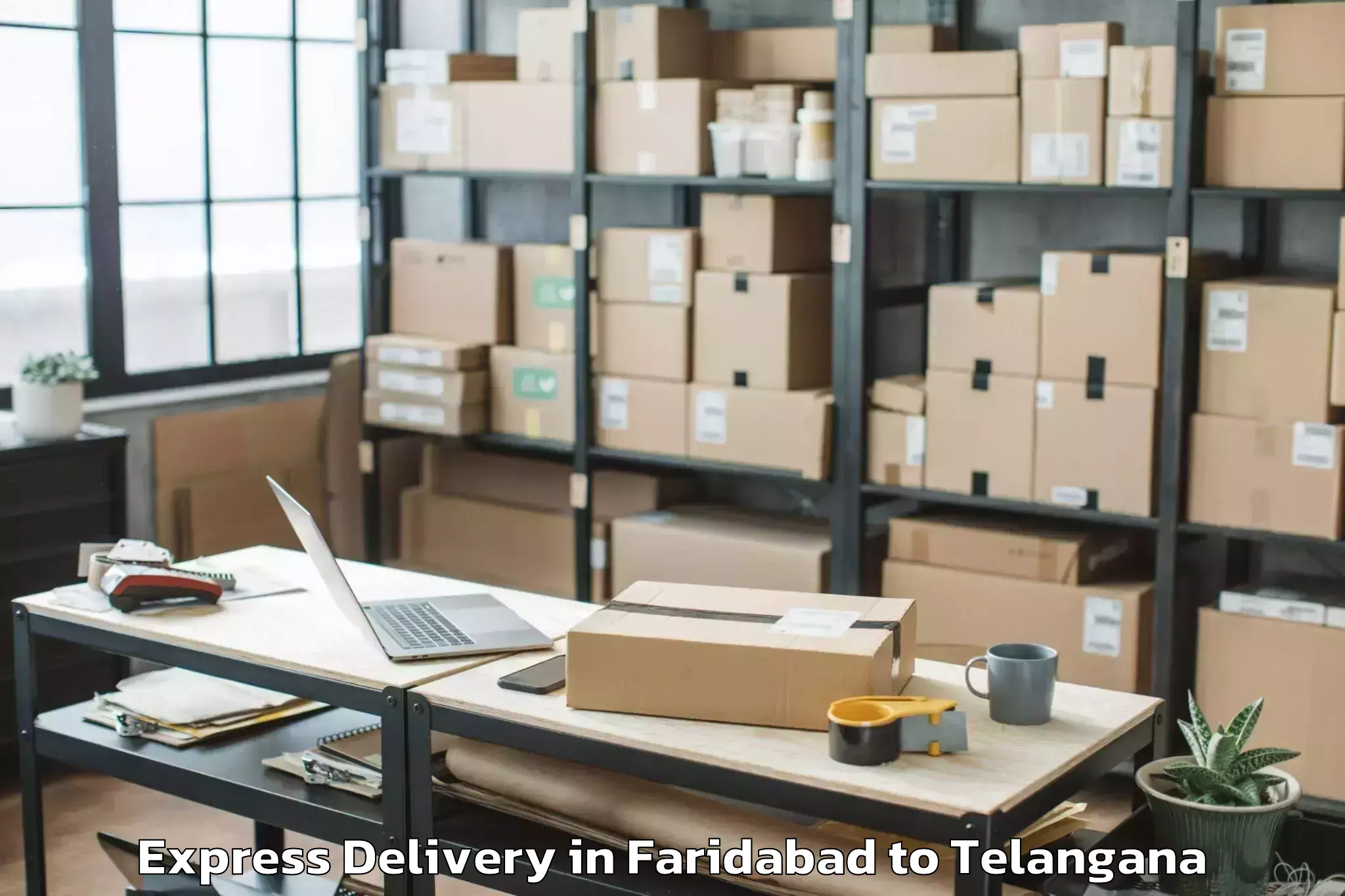 Top Faridabad to Mahabub Nagar Express Delivery Available